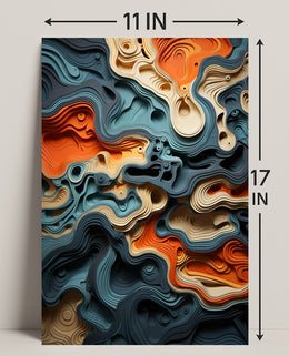 Abstract Topography Abstract Poster PosterGoat