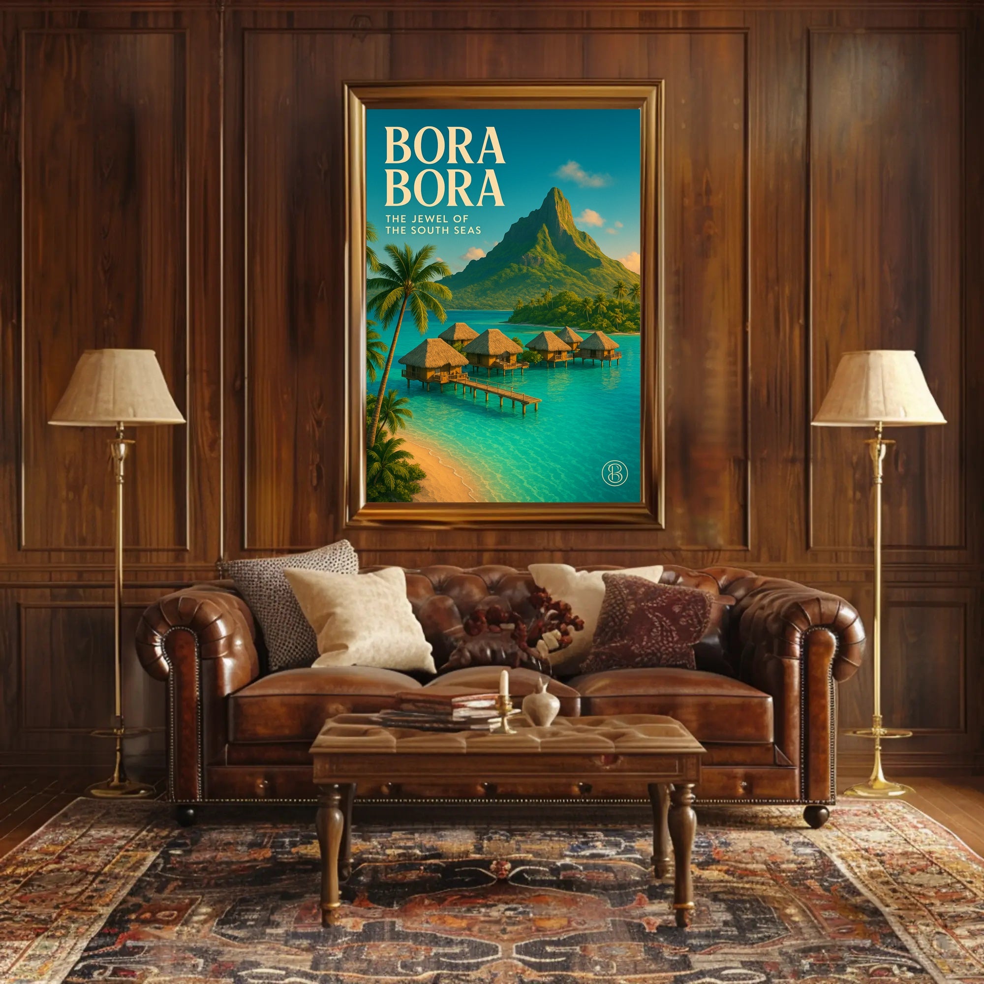Bora Bora Vintage Escape Travel Poster PosterGoat