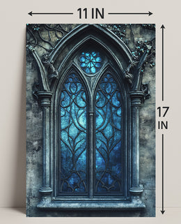 Gothic Window Elegance Poster