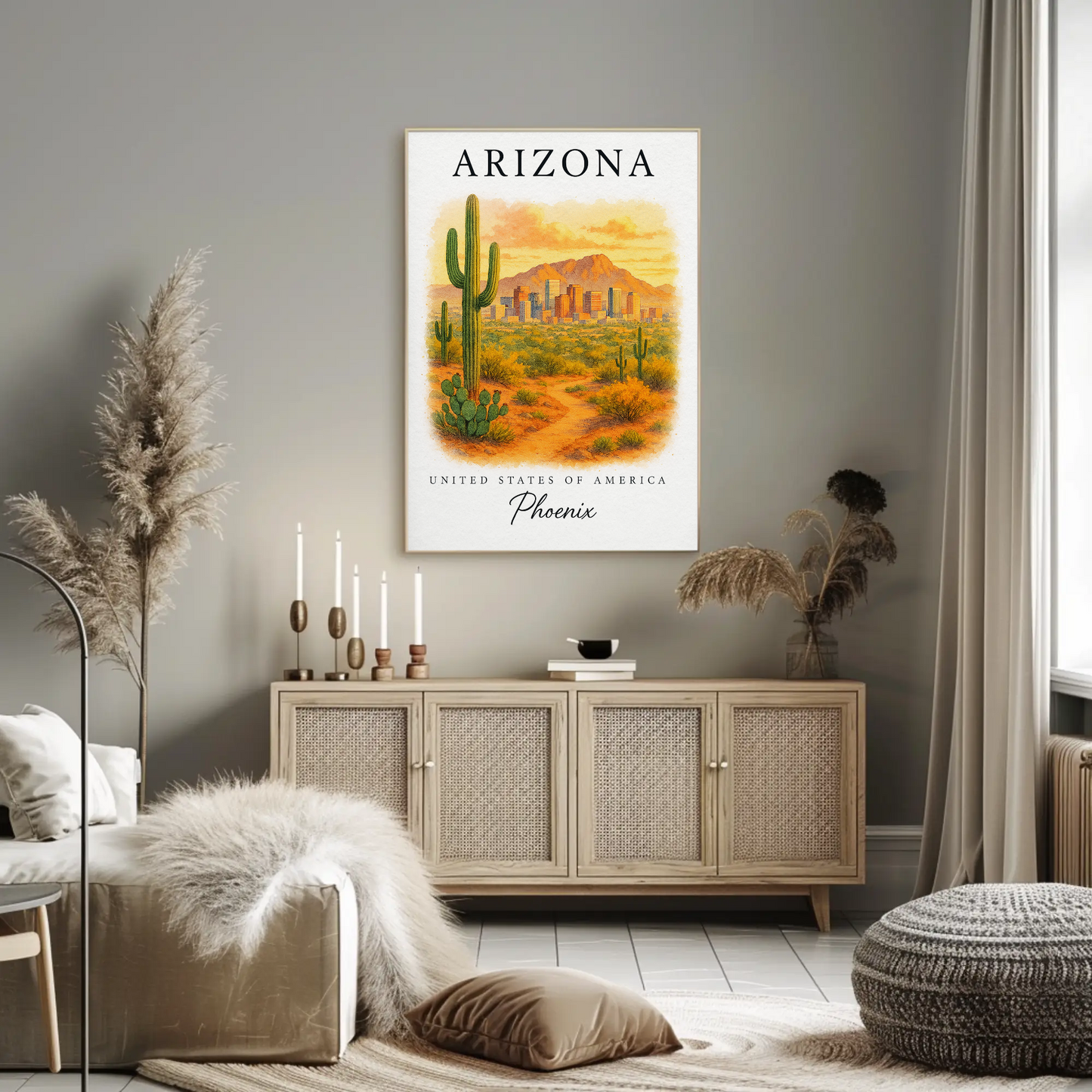 Arizona, Phoenix Signature Series Vintage Travel Poster