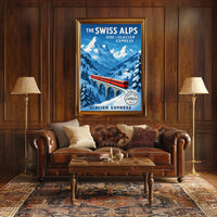 The Swiss Alps Glacier Express Adventure Poster PosterGoat