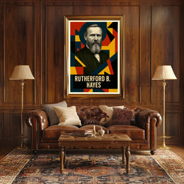 Rutherford B. Hayes 19th President of the United States Abstract Pop Poster