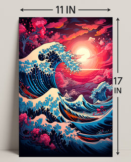The Great Wave Artistic Interpretation Poster PosterGoat