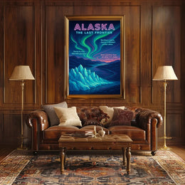 Alaskan Neon Wilderness Poster Museum Quality Wall Art