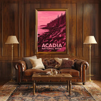 Acadia National Park Coastal Traveler Vintage Poster