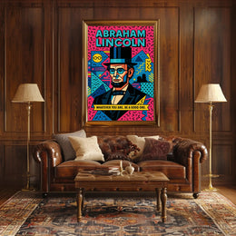 Bold Lincoln Pop Art, Motivational or Quote Poster PosterGoat