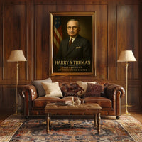 Harry S. Truman Portrait, Dignified Historical or Presidential Poster
