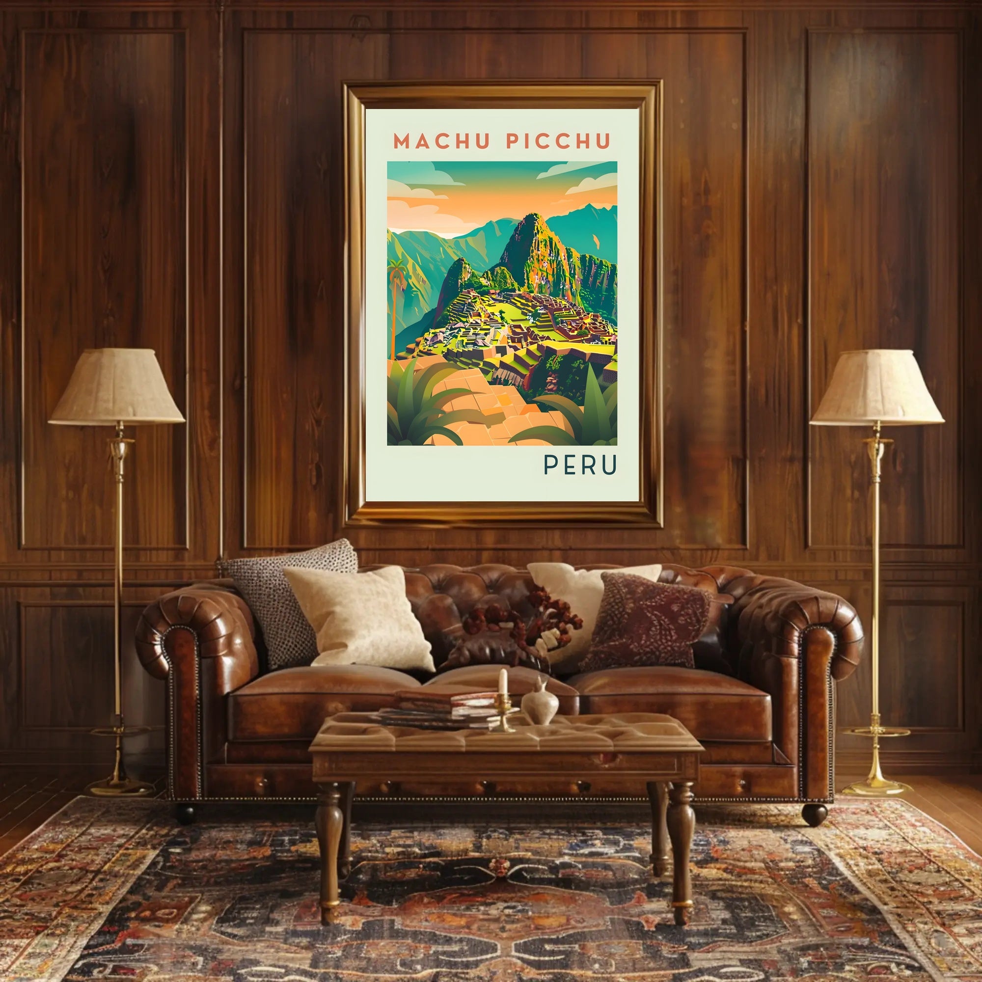 Machu Picchu Adventure: Stylized Travel Poster