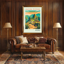 Machu Picchu Adventure: Stylized Travel Poster
