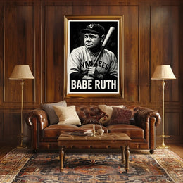 Babe Ruth Legendary Baseball Icon Poster