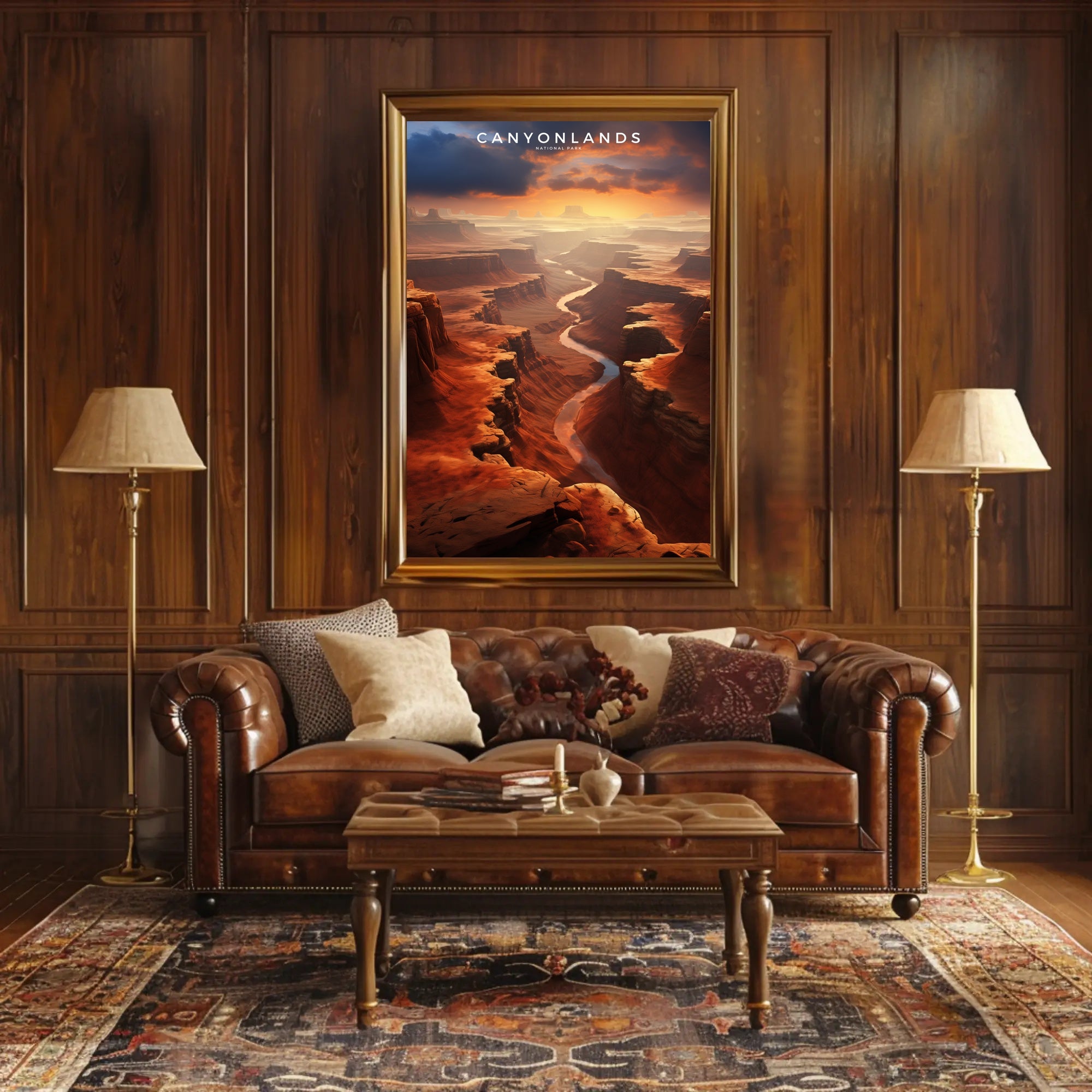 Canyonlands Sunset Poster Travel Wall Art Print