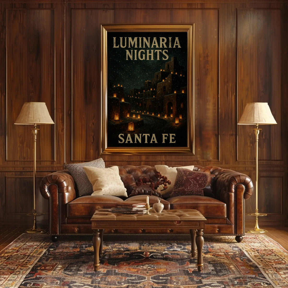 Luminaria Nights in Santa Fe Poster