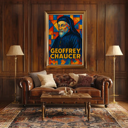 Geoffrey Chaucer Literary Icon Poster