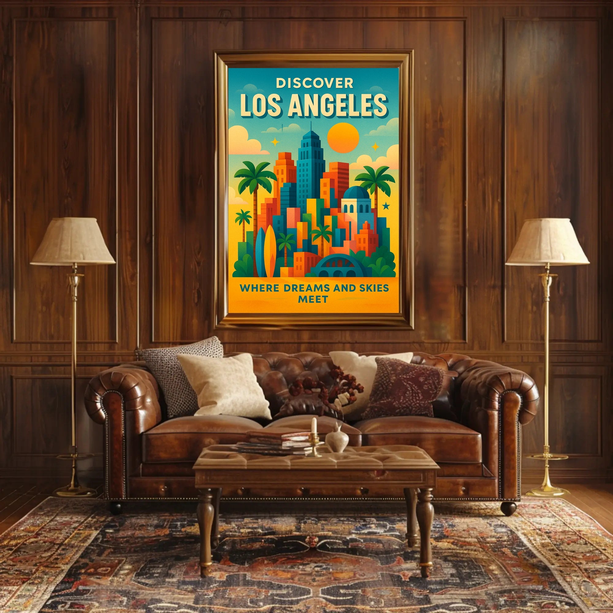 Discover Los Angeles Wall Art Print PosterGoat