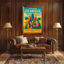 Discover Los Angeles Wall Art Print PosterGoat