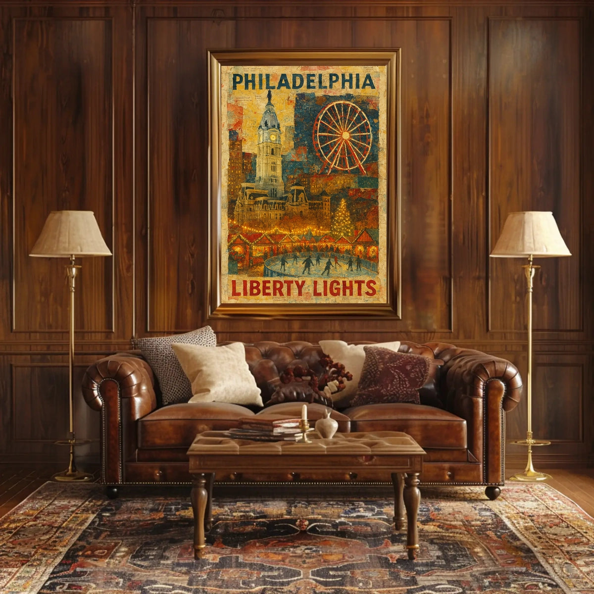 Philadelphia Liberty Lights Poster