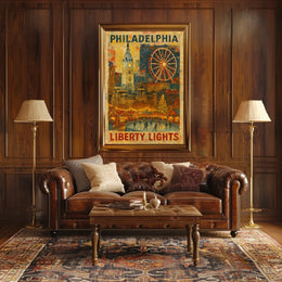 Philadelphia Liberty Lights Poster
