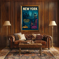 New York City Dynamic Urban Cityscape Poster PosterGoat