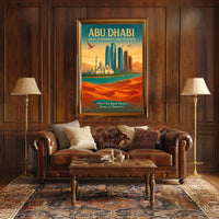 Abu Dhabi Fusion of Tradition and Progress Urban or Cityscape Poster