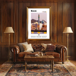 Muscat's Blend of Tradition and Modernity Poster PosterGoat