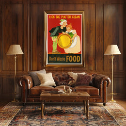 Don't Waste Food WWII Propaganda Poster PosterGoat
