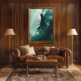 The Shadowed Warrior Poster PosterGoat