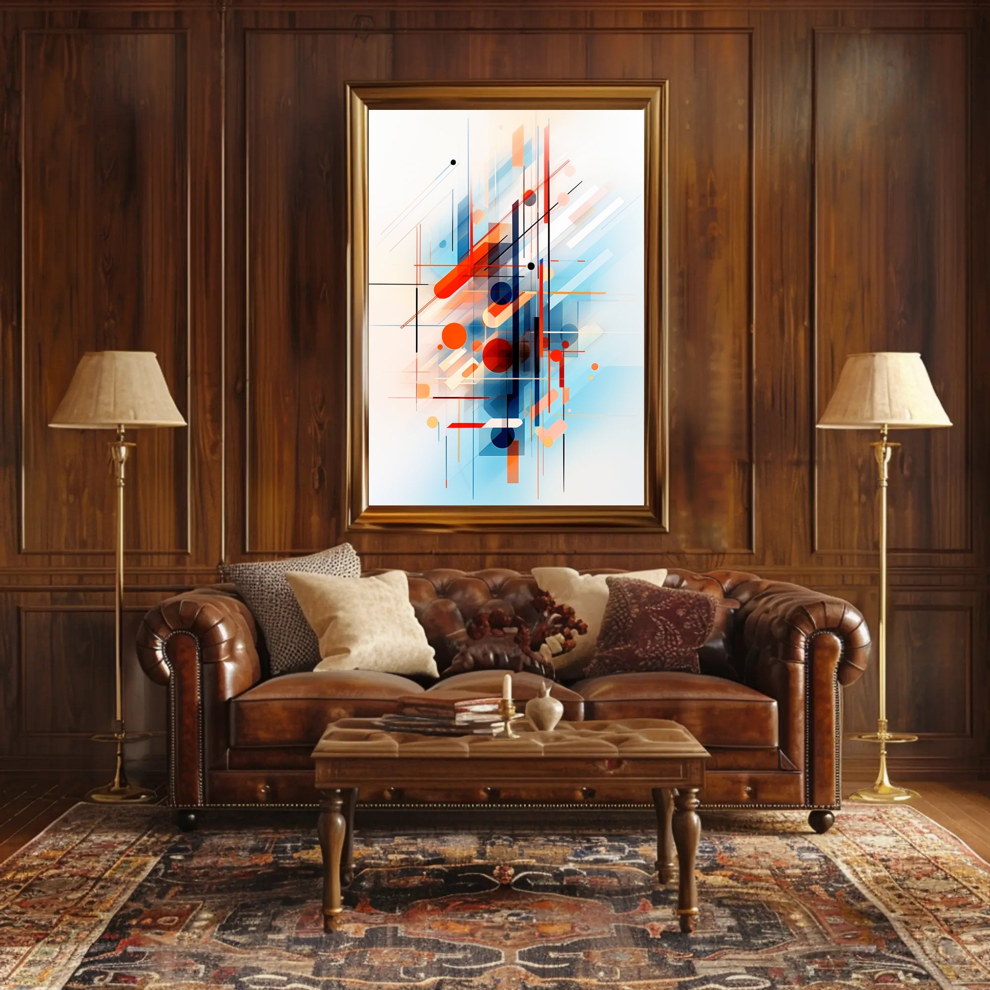 Abstract Geometric Symphony Abstract Poster PosterGoat