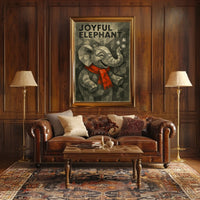 Joyful Elephant Poster