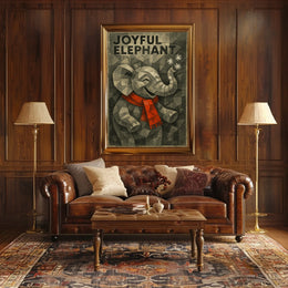 Joyful Elephant Poster