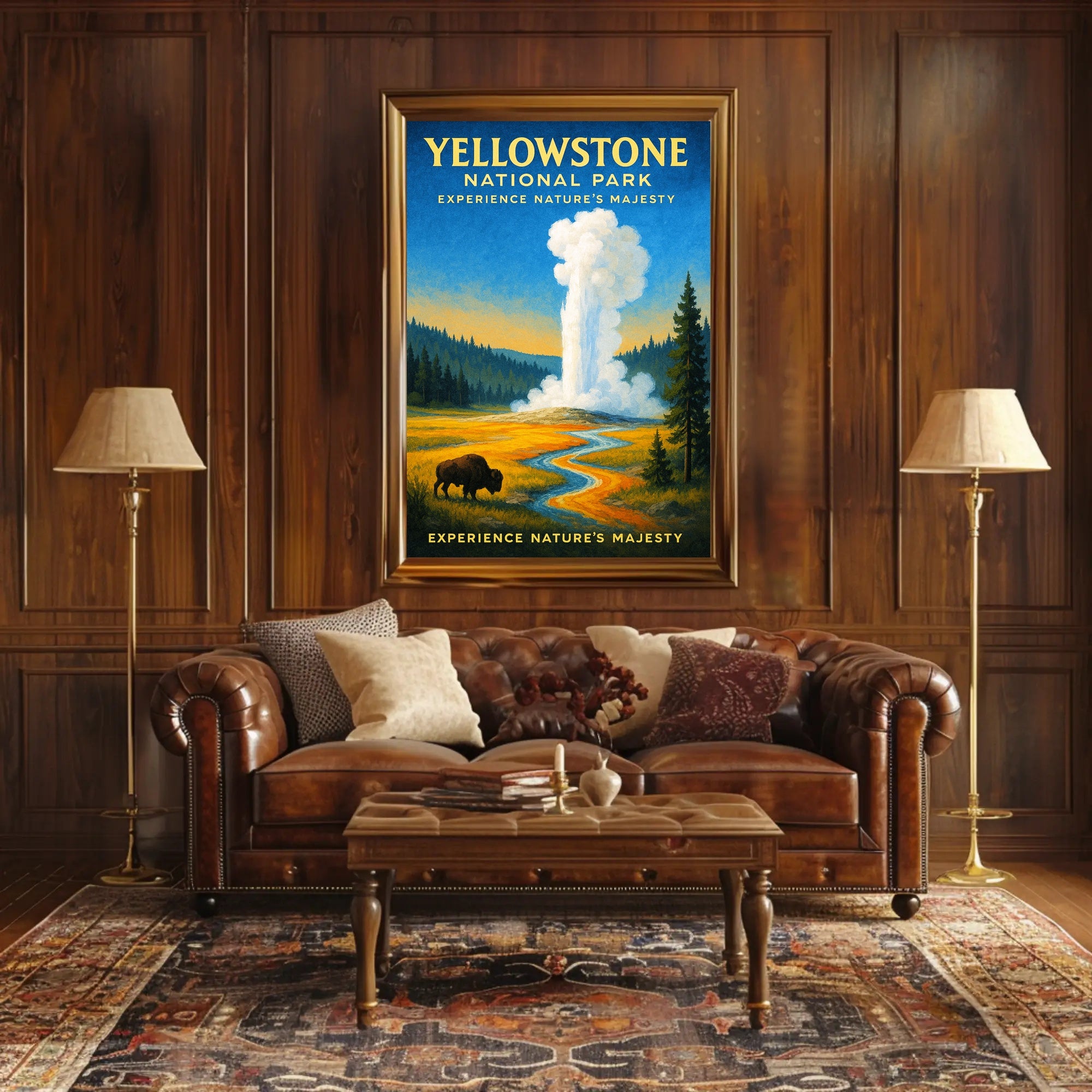 Yellowstone National Park Experience Nature’s Majesty Poster PosterGoat