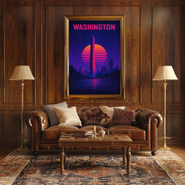 Washington Monument Futuristic Wanderlust Decor Poster