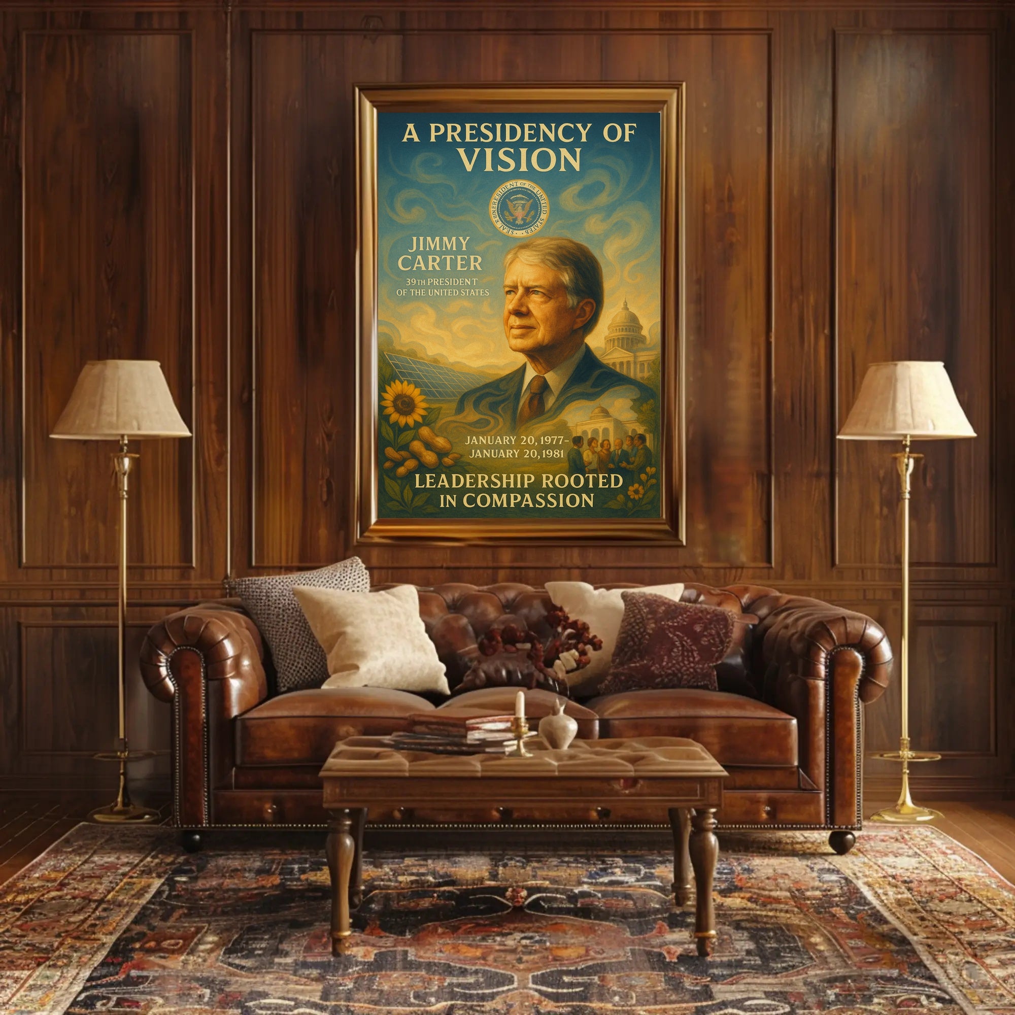 Jimmy Carter Commander in Chief Archival Poster PosterGoat