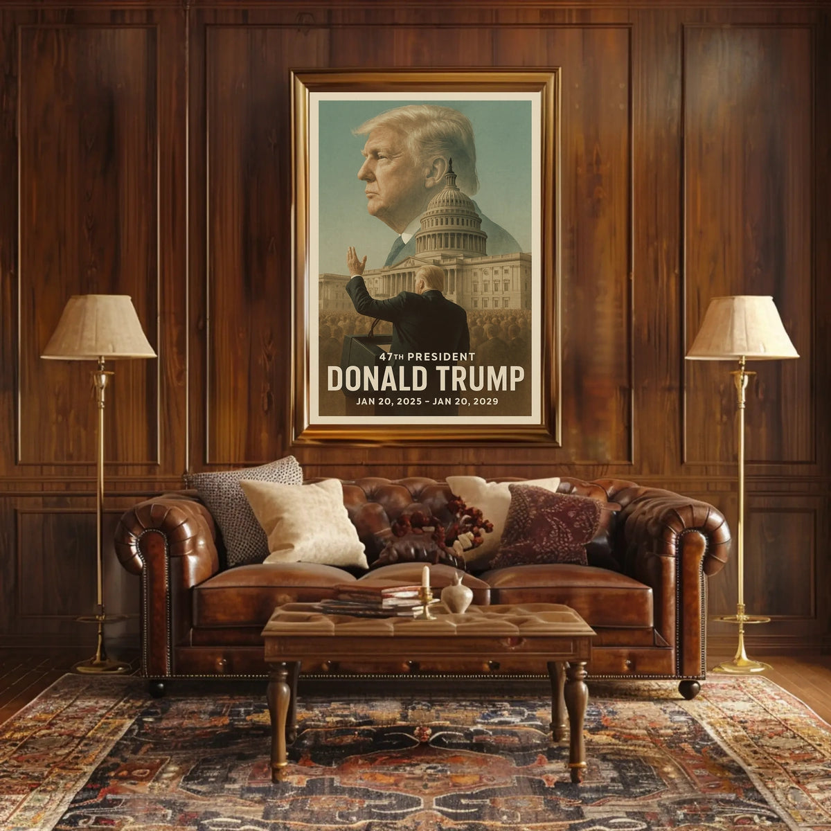 Trump Leadership Resolve Patriotic Portrait Poster