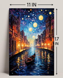 Starry Canal Poster