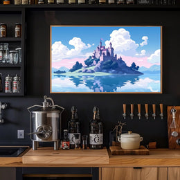 Enchanted Castle by the Lake Poster