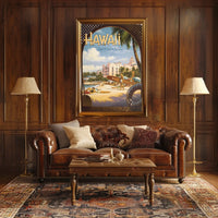 Hawaii Land Of Surf Sunshine Poster