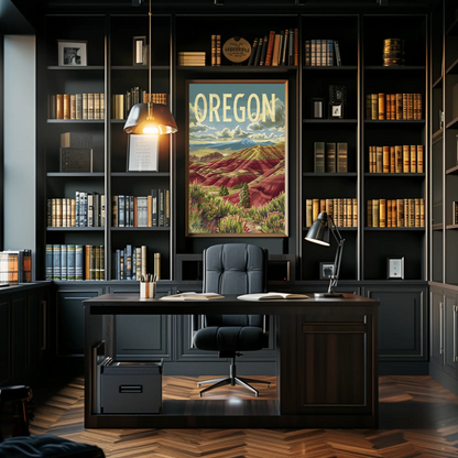 Oregon Painted Hills Wilderness Travel Poster