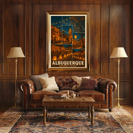 Albuquerque Desert Glow Poster