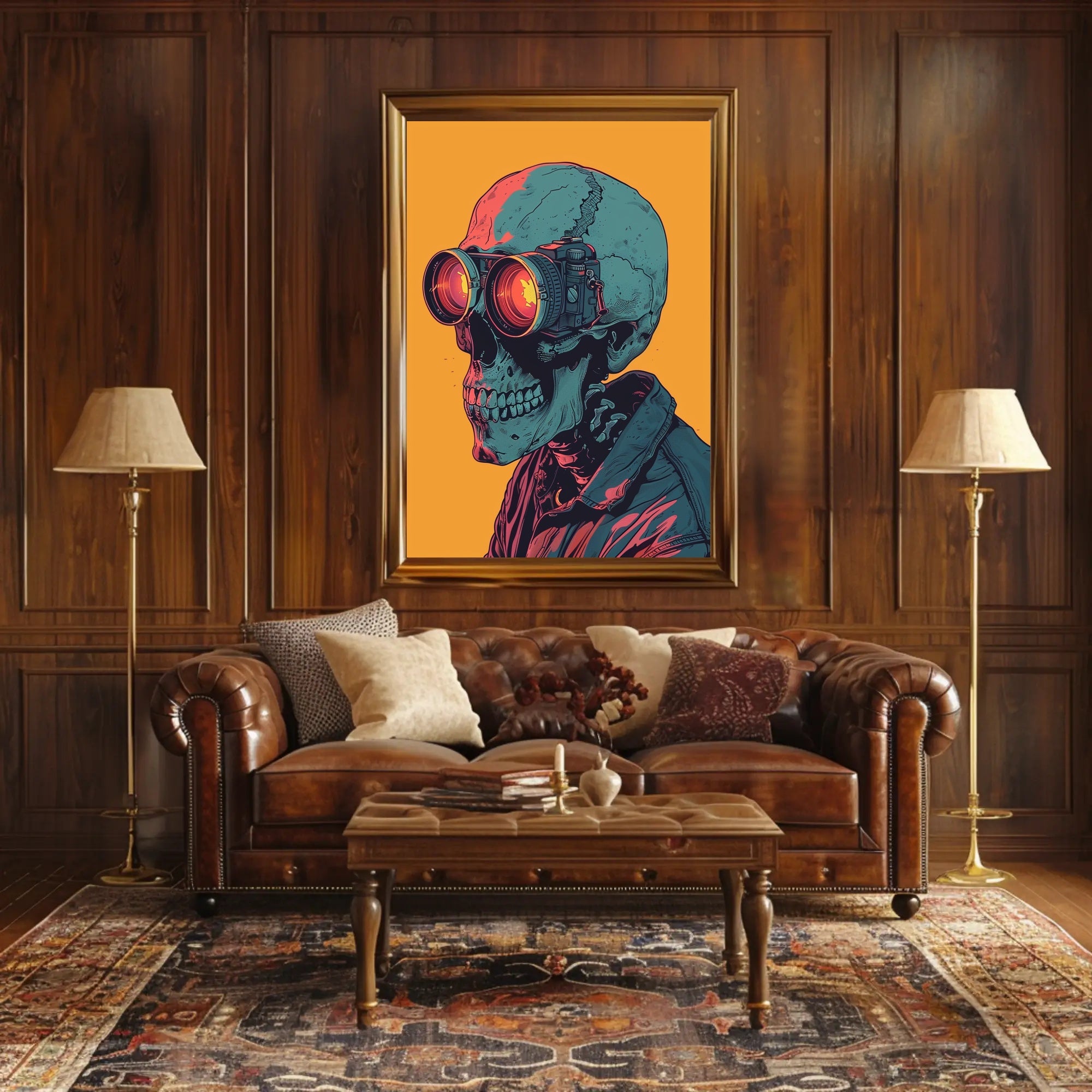 Futuristic Skull Vision Poster for Unique Home Decor PosterGoat