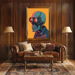 Futuristic Skull Vision Poster for Unique Home Decor PosterGoat