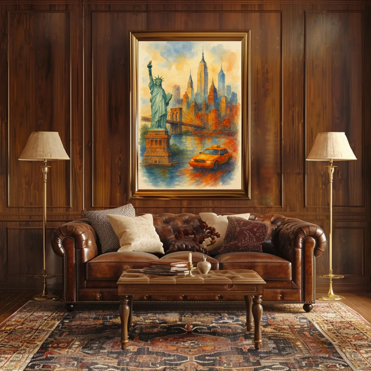 New York City Dreams Watercolor Poster