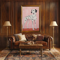 Dalmatian Portrait Poster Modern Minimalist Wall Art