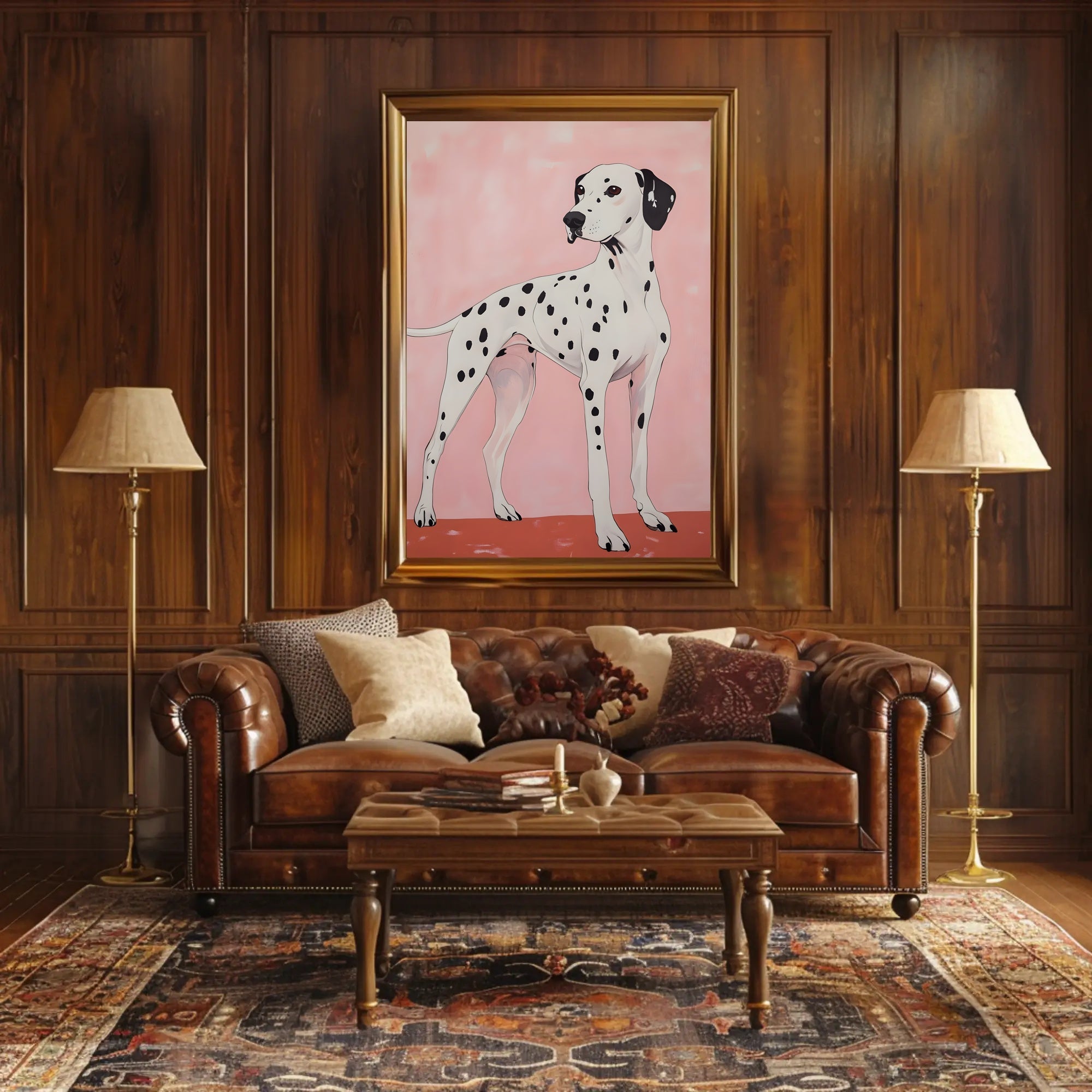 Dalmatian Portrait Poster Modern Minimalist Wall Art