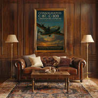 Consolidated C-87 Liberator Express Vintage Aviation Poster