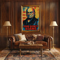 John Quincy Adams 6th President of the United States Street Art Mashup Poster