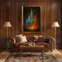 Cathedral in Flames Poster