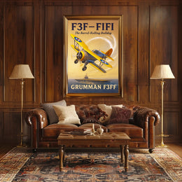 F3F-FIFI The Barrel-Rolling Bulldog Poster PosterGoat