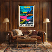 Motor City Revival Cruising Woodward Ave 2025 Poster PosterGoat