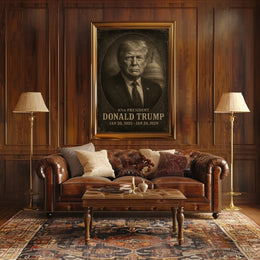 Trump 47th Presidency Portrait Patriotic Poster