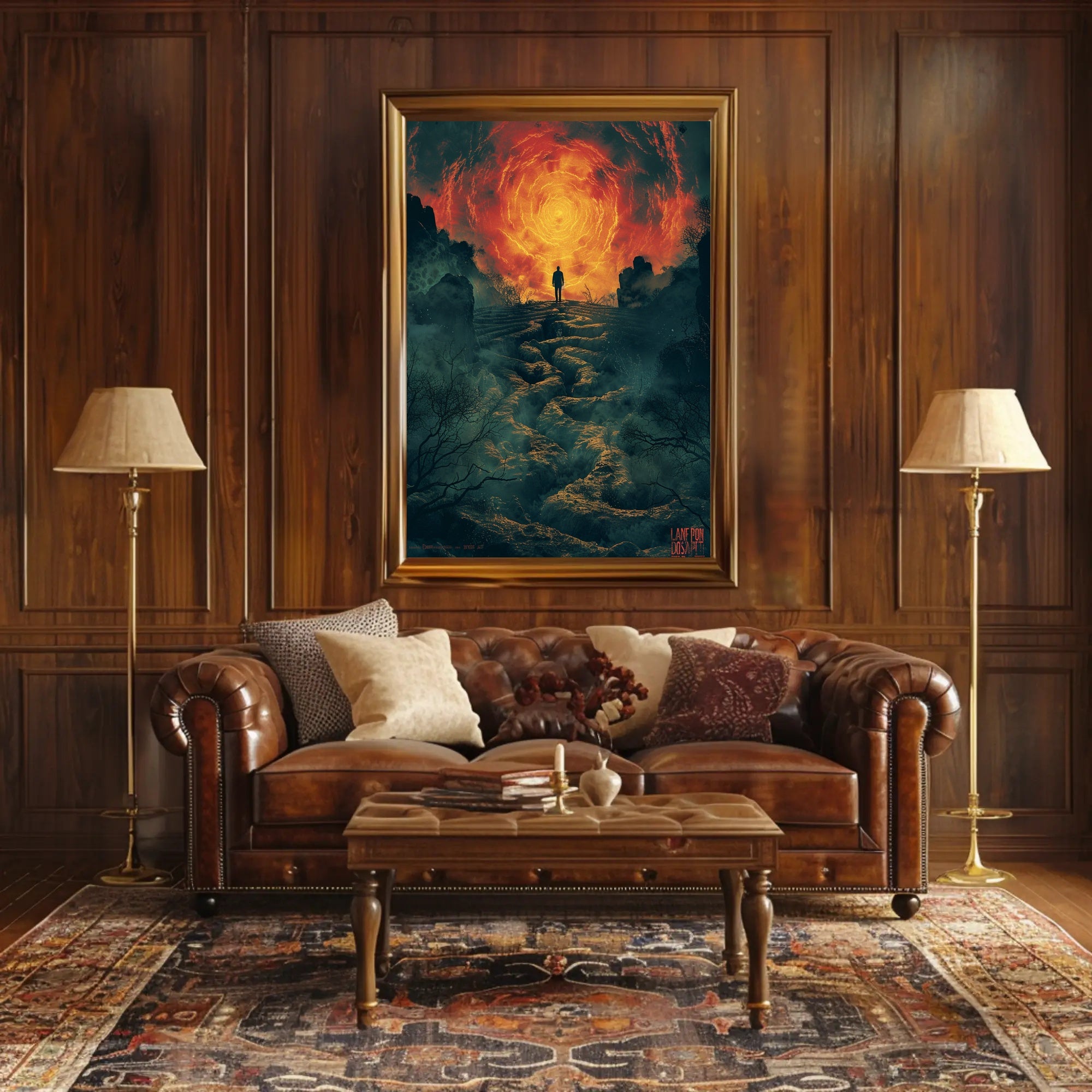 Fiery Surreal Vortex Fantasy or Mythology Poster PosterGoat